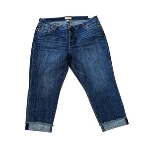Kut From the Kloth Women’s Amy Crop Straight Leg Medium Wash Denim Sz 18W NWT